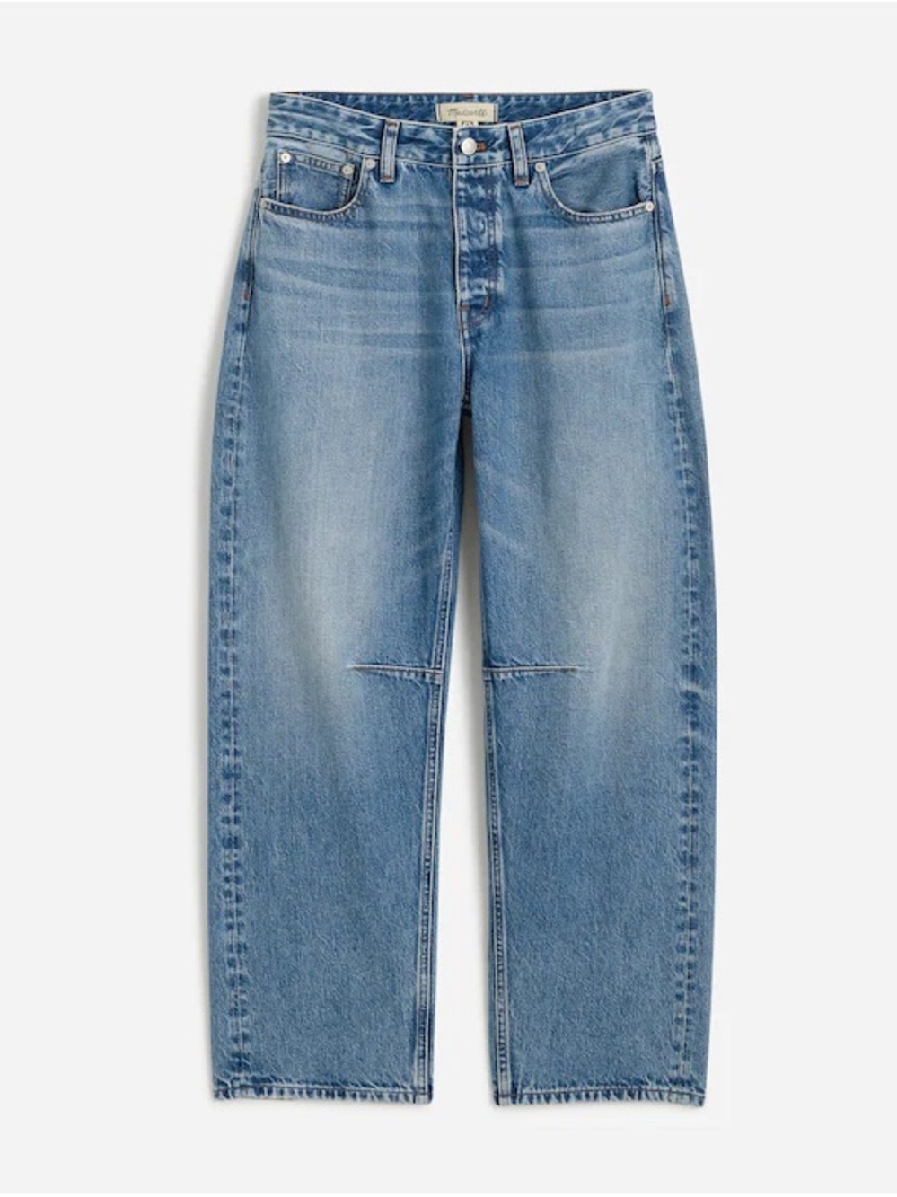 The Petite Curvy Darted Barrel-Leg Jean Madewell